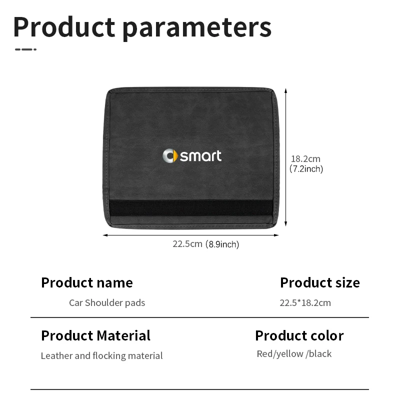 Cintura di sicurezza per auto cintura di sicurezza in pelle copertura della spalla imbottitura Pad per Smart Fortwo Forfour 451 453 450 452 454