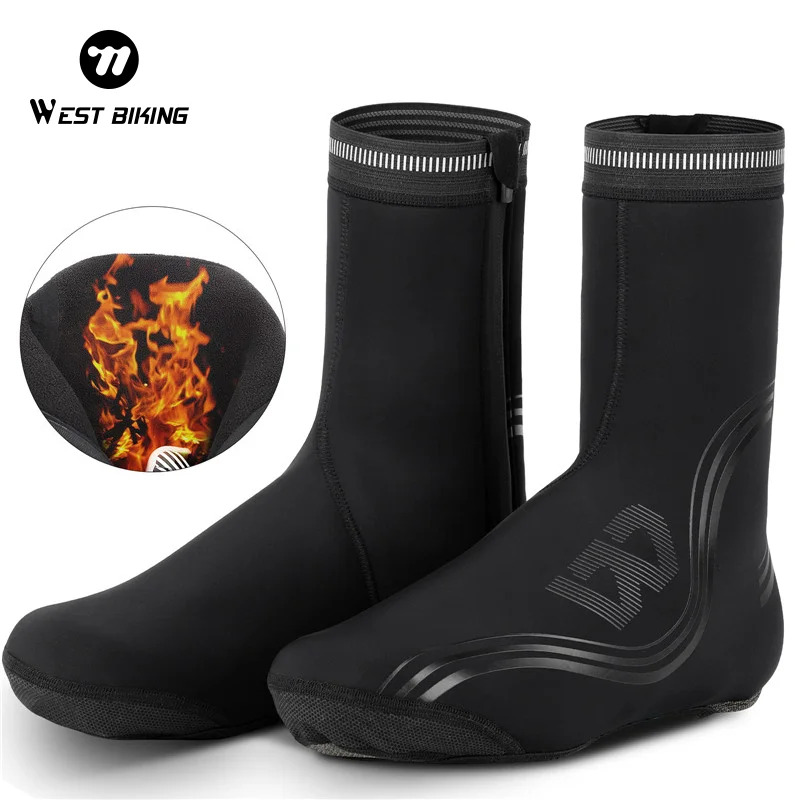 

WEST BIKING Motorcycle Shoes Cover Waterproof Warm Bicycle Shoe Protector Windproof Outdoor Hiking Cycling Boots Equipment