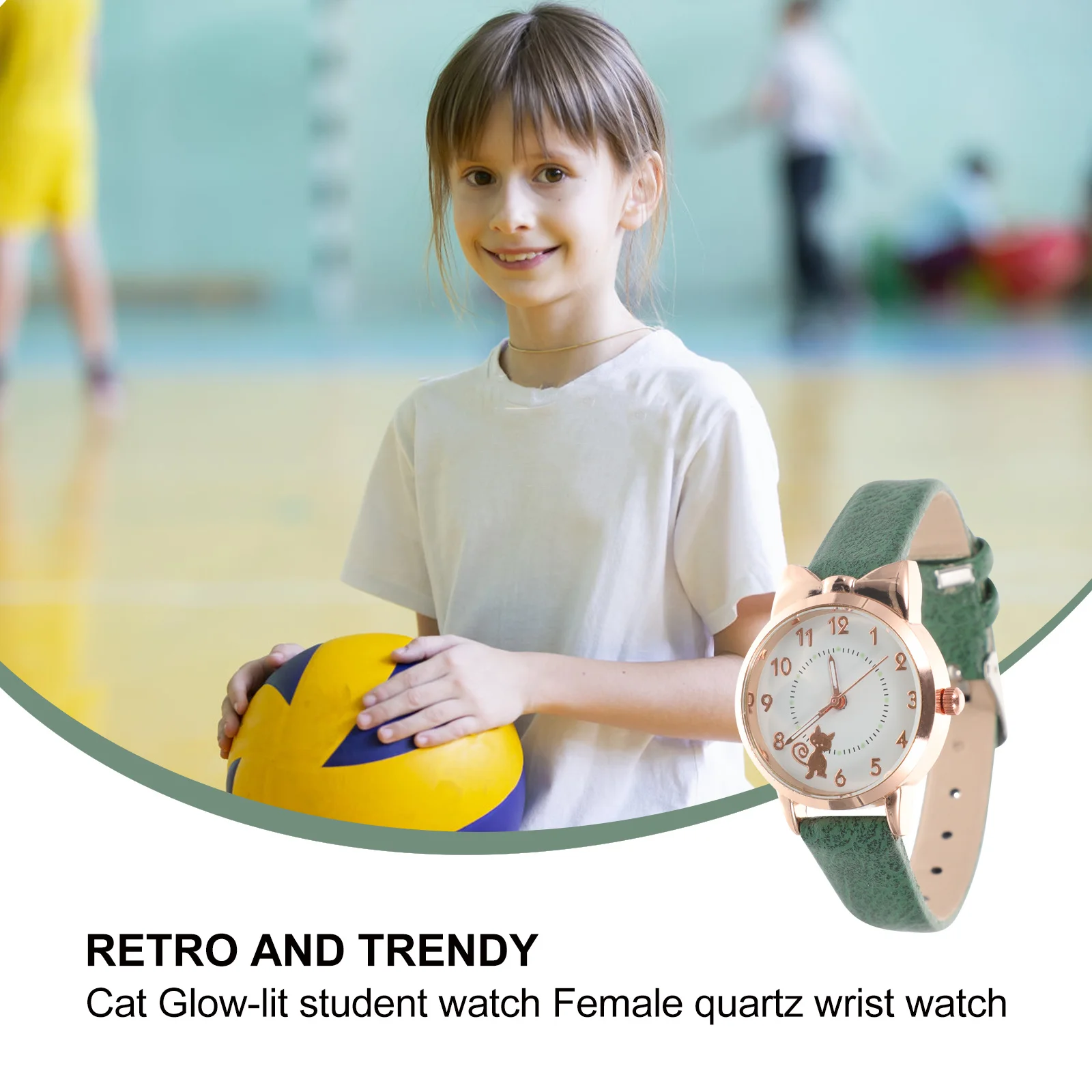 1pc 発光漫画クォーツ時計学生用ファッションクォーツ時計腕時計バンド防水デザイン