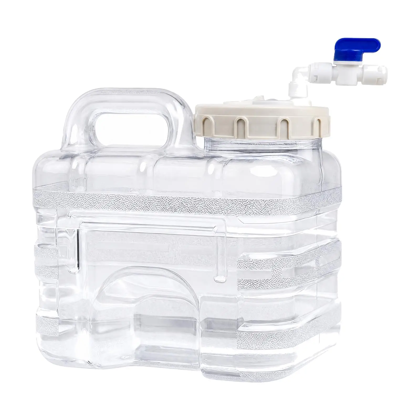 Transparent PC Water Dispenser with Dustproof Cover and Faucet for Daily Beverage Supply