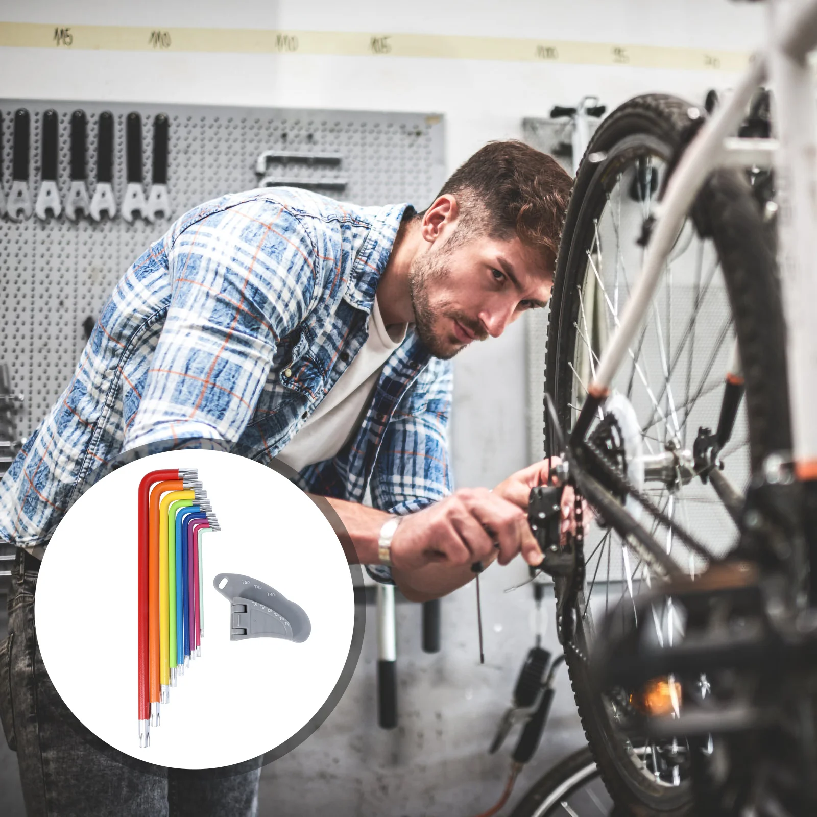 

9Pcs Colorful Hexagon Wrenches Industrial Grade Steel Multi-Function Thicken Spanner for Appliance Repair Handy Wrench Set