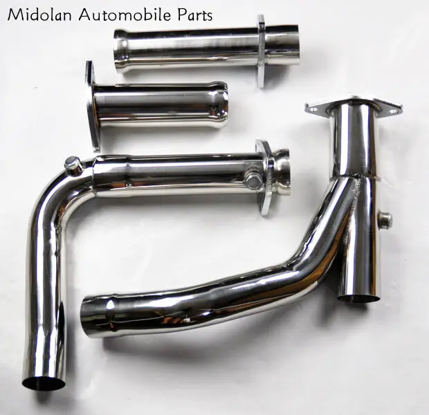 Long Tube Stainless Steel Headers w/ Y Pipe for Chevy GMC 07-14 4.8L 5.3L 6.0L