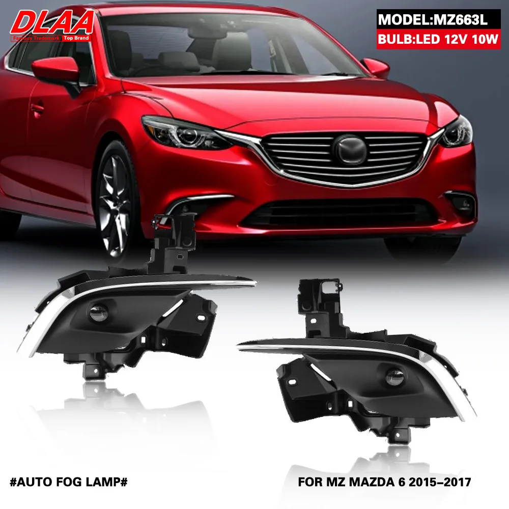 

2Pcs Car Led Fog Light Foglamps For Mazda 6 ATENZA 2016 2017-2019 Front Bumper Auto Driving Waterproof Daylights Accessories