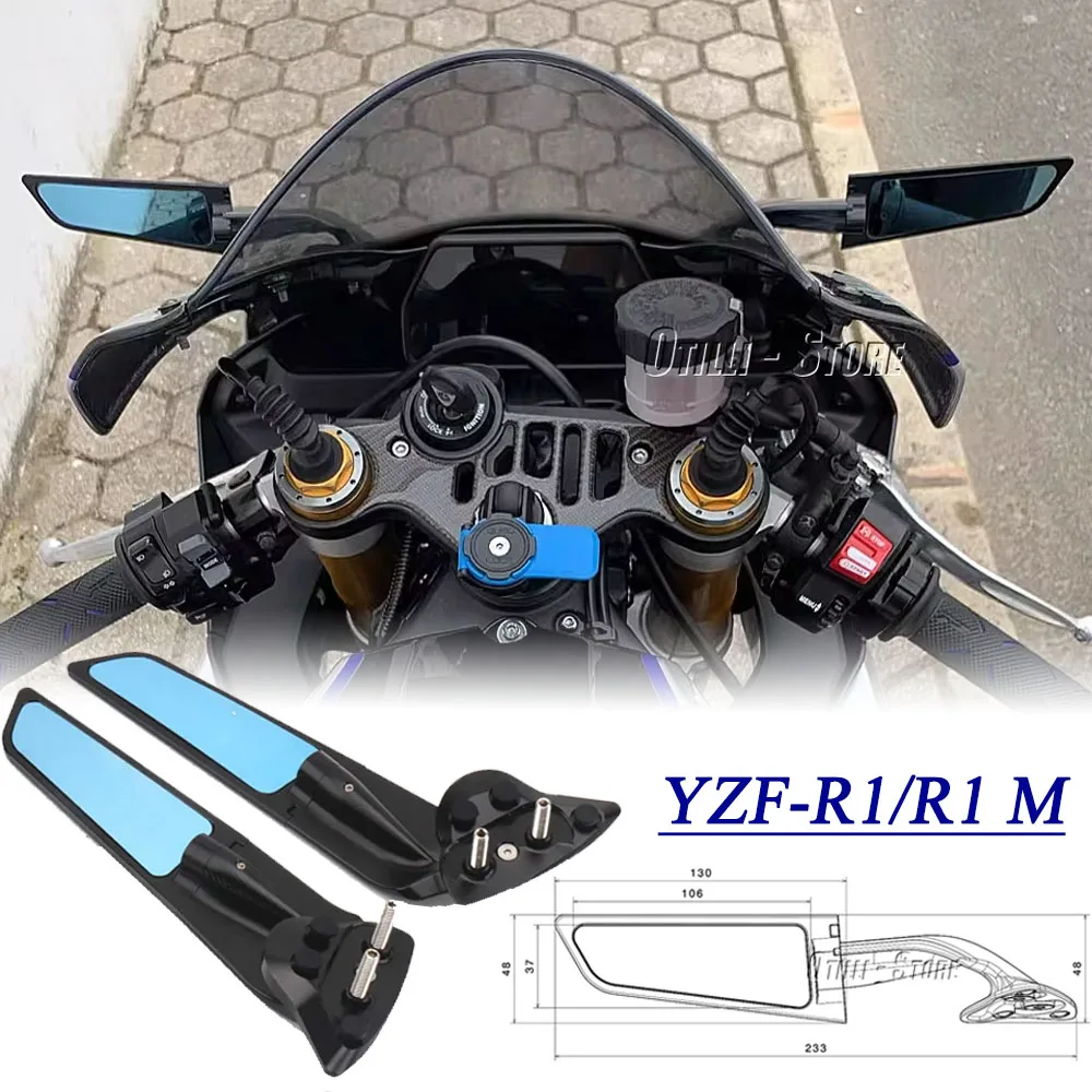 

Motorcycle Mirror Modified Wind Wing Adjustable Rotating Rearview Mirror Accessories For YAMAHA YZFR1 YZF R1 M 2020 - 2025 2024