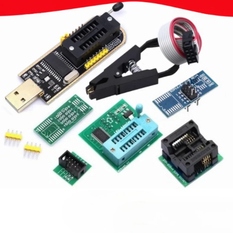 Gold Edition CH341 Programmer USB Motherboard Router LCD BIOS FLASH24 25 Burner Kit