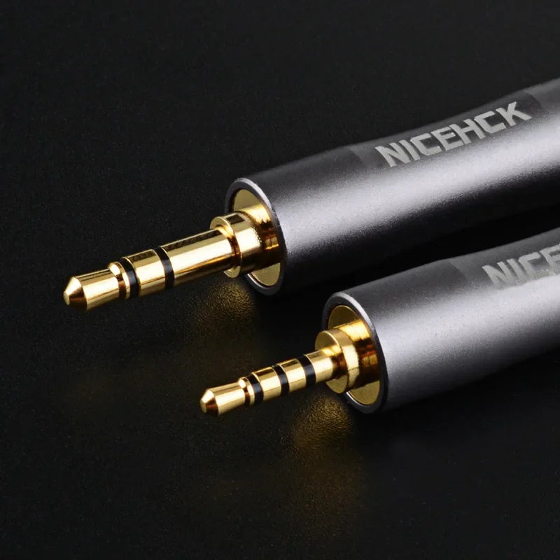 NiceHCK słuchawki hi-fi przejściówka 4.4mm żeńskie do 3.5mm 2.5mm drut malarski złącze pozłacane gniazdo Audio akcesoria douszne — zdjęcie produktu 5