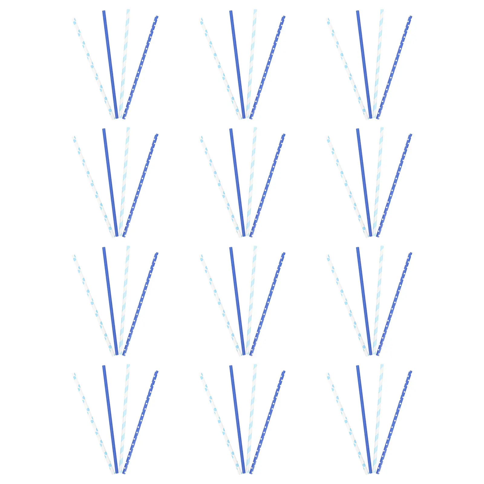 

200Pcs Straws Paper Blue Disposable Party Drink Straws Birthday Supplies Party Supplies Disposable Straw