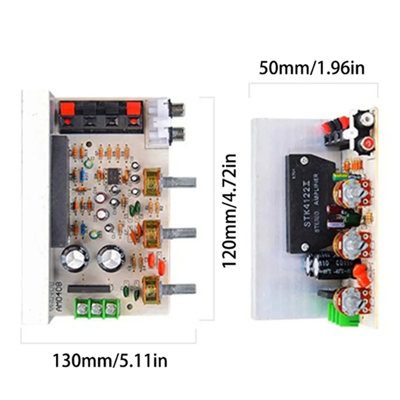 บอร์ดเครื่องขยายเสียงเสียงสเตอริโอ AC15-18V คู่50W + 50W แอมพลิฟายเออร์ซีรีส์ฟิล์มหนา STK สำหรับลำโพง DIY 1ชิ้น