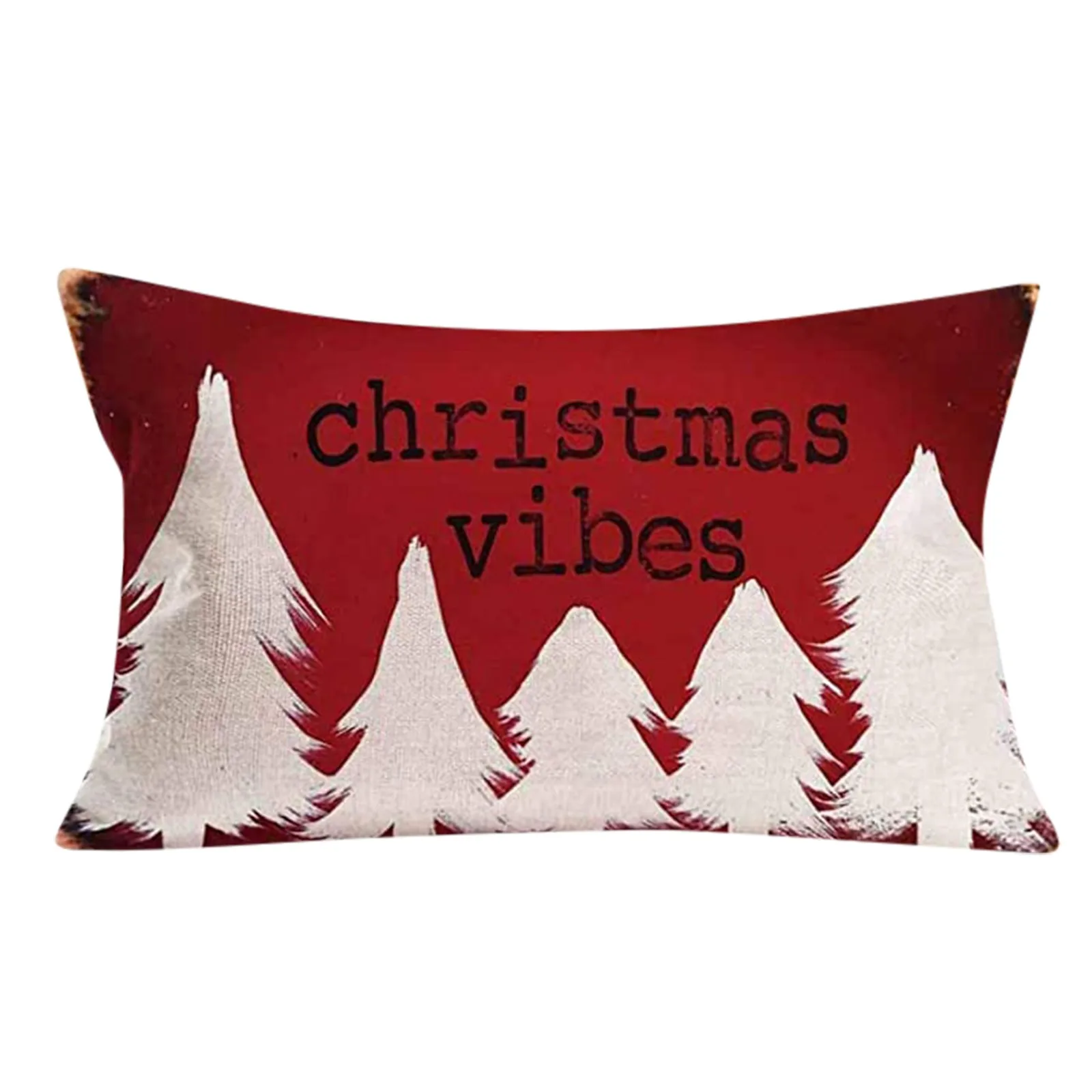 Christmas Decorative Linen Pillow Cover 30x50cm Sofa Throw Pillowcase Rectangle Christmas Decorations Home Decor Cushion Cover