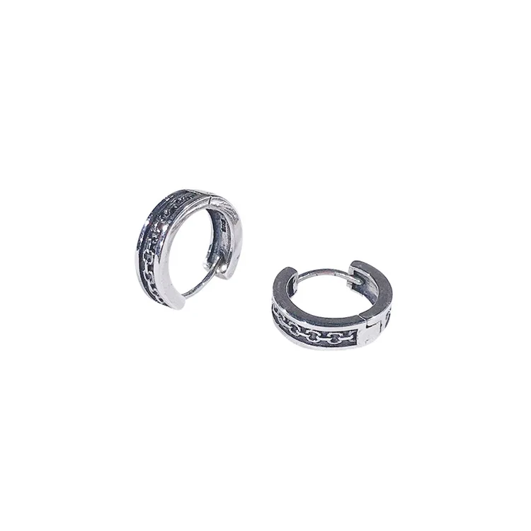 

Real 925 Sterling Silver Fashion Women Simple Designer Hoop Earrings