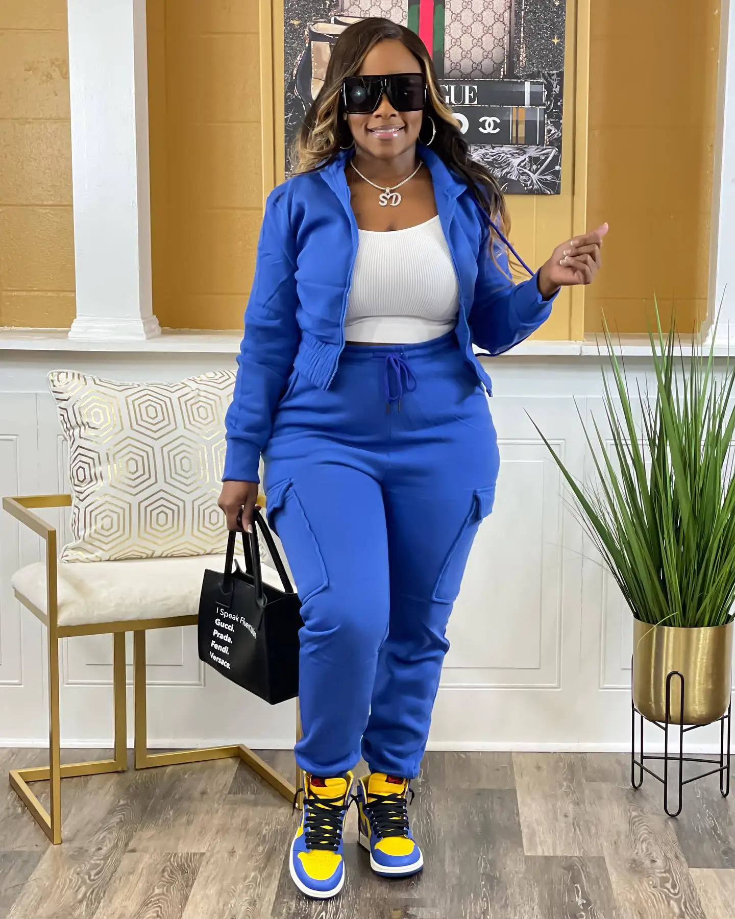 

Women's Set Active Full Sleeve Hooded + Pocket overalls Suits Street Sweatsuit Two 2 Piece Set Outfit Tracksuit 2024 Autumn