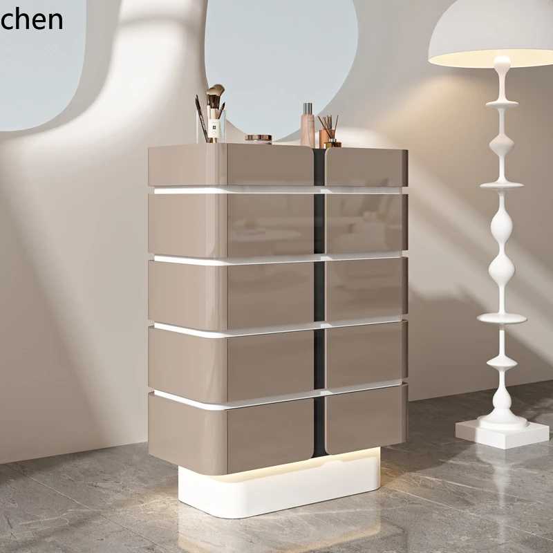 

DSA light luxury solid wood chest drawers high-end cloakroom jewelry cabinet bedroom entrance cabinet high-end bedside cabinet