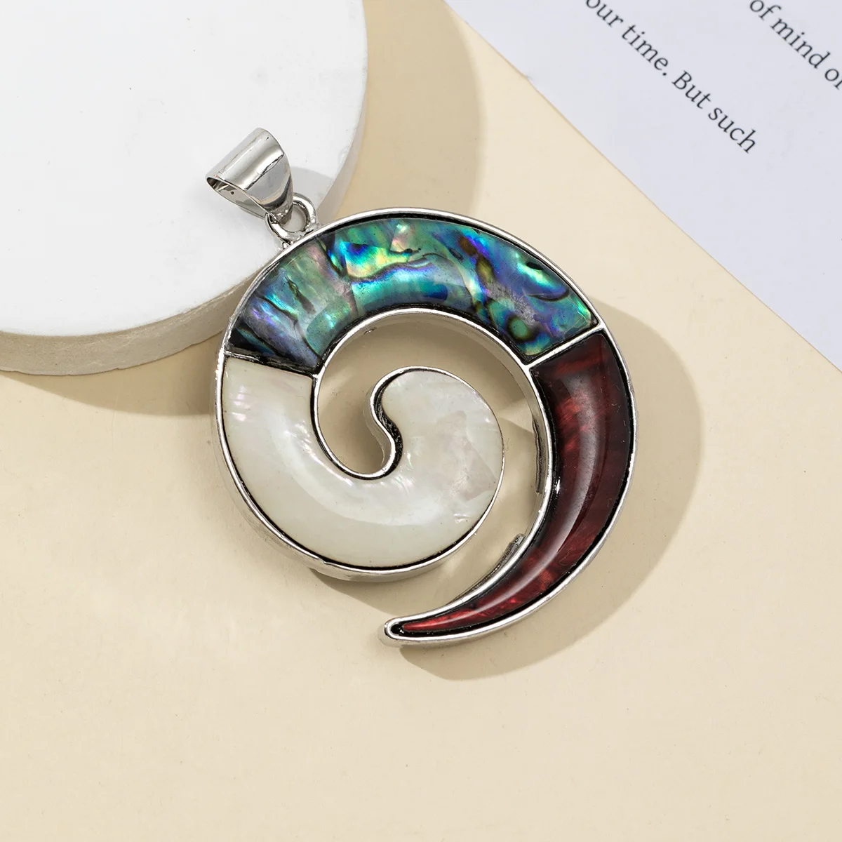 أذن البحر الطبيعية شل المعلقات الشفاء الروحي جولة شل سحر لصنع المجوهرات عقد دي اي واي القرط الملحقات