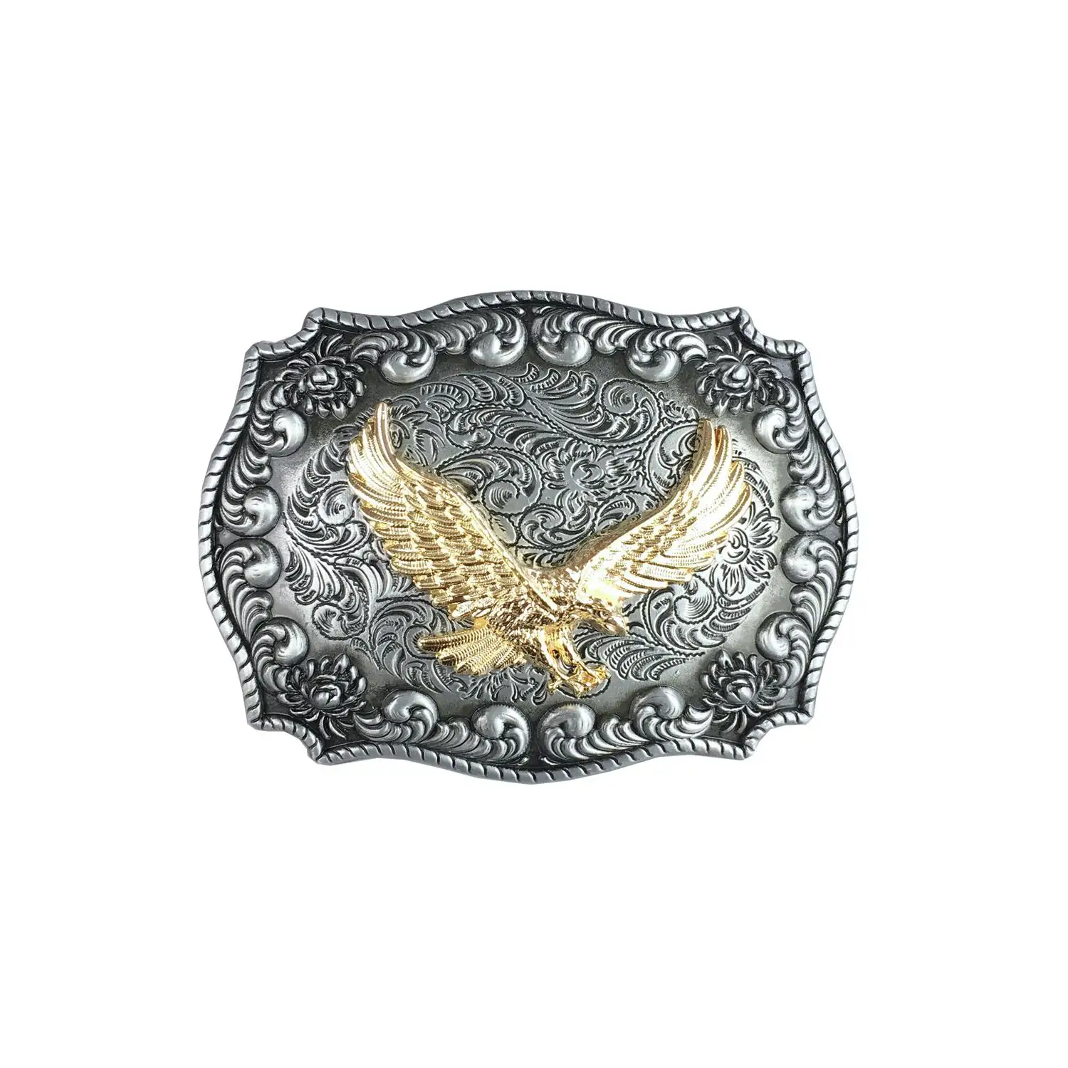 New Western Rodeo Fly Eagle Double Color Belt Buckle also Stock in US BUCKLE-WT128 Free Shipping