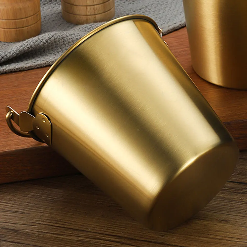 

Stainless Steel Chicken Ice Cube Bucket Bucket French Fries Holder Ice Storage Snack Bar Tool Metal Chips Container