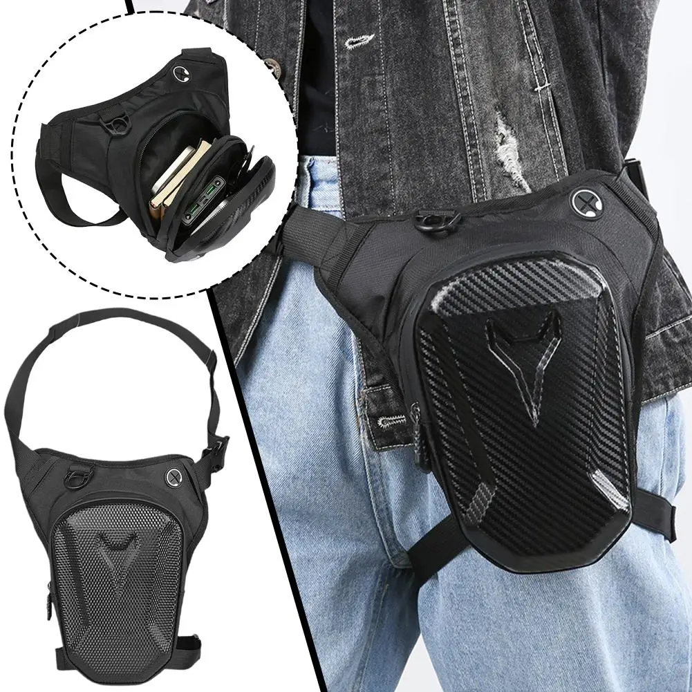 Motorcycle Leg Side Bag EVA Portable Waterproof Hard Shell Outdoor Casual Waist Bags Motorbike Mobile Phone Purse Hip Bum Pack