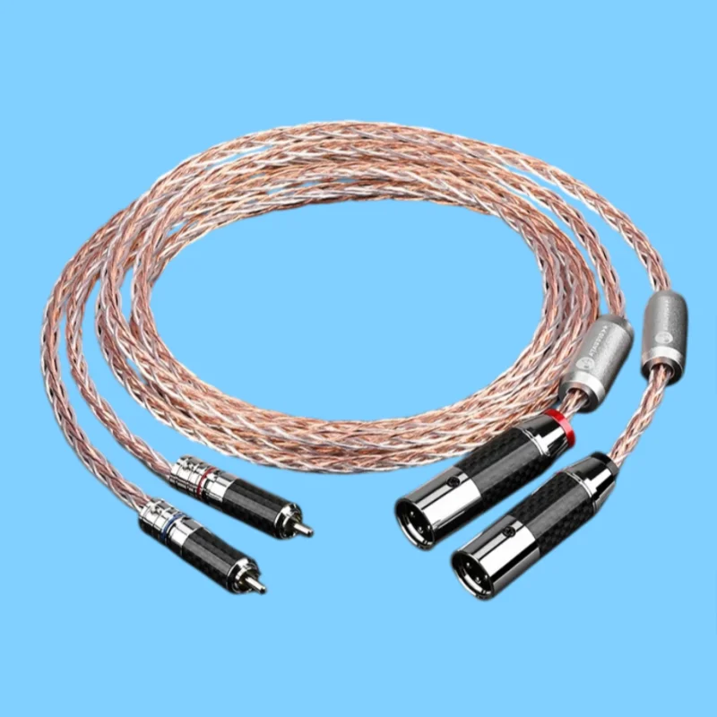 【152】HIFI XLR Cable High Purity OCC and Silver Mixed 2XLR Male to Female Cable to Interconnection