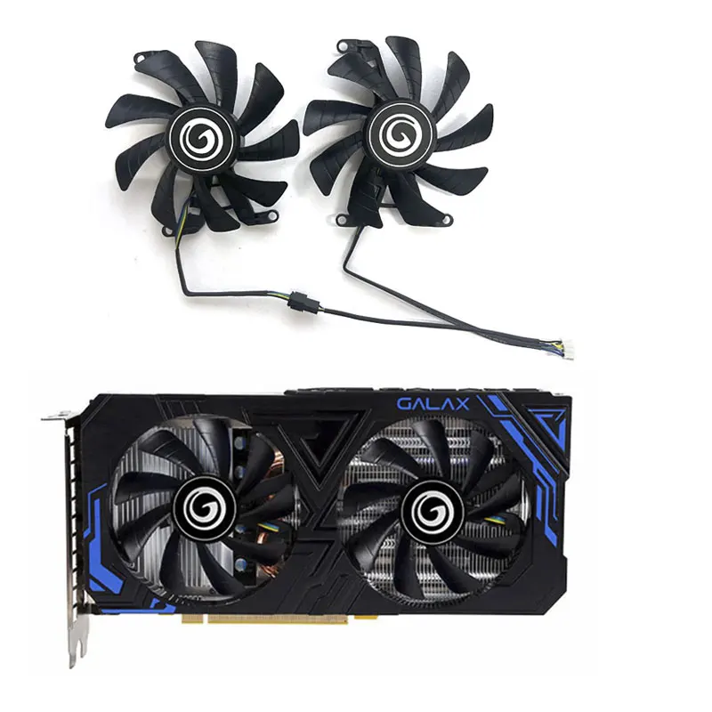 2 fans brand new for  GALAX  GeForce RTX2060 GTX1660 1660ti 1660S universal OC graphics card replacement fan