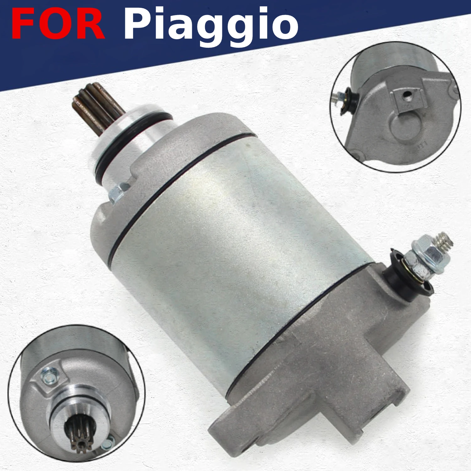 

Motorcycle Engine Starter Motor Fits for Piaggio 125 x 8 Street X 9 200 Vespa Skipper Liberty Fly 150 Evolution Zip 4T X-Evo