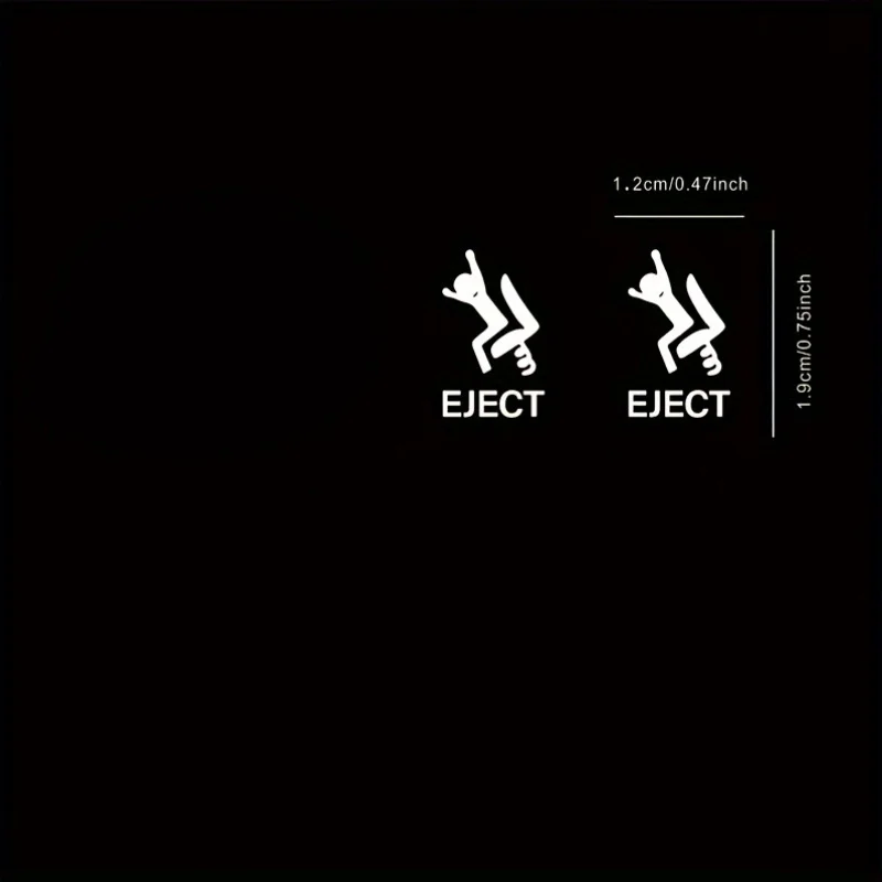 Funny Passenger Button Stickers 2PCS Empty Button Vinyl Decals for Car Interior Auto Decoration Accessories Gift