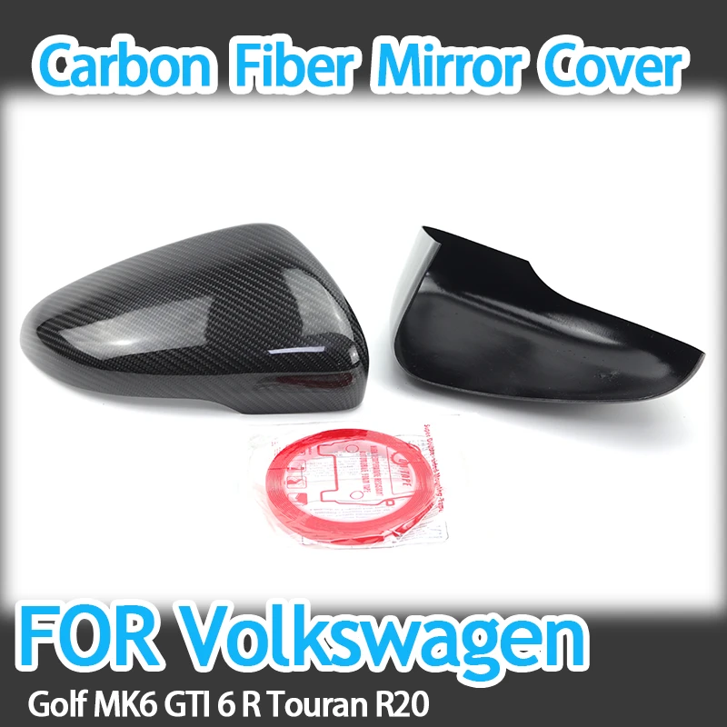 

Real Carbon Fiber ADD-ON Side Mirror cover Caps for VW Volkswagen Golf 6 MK6 5K 2009-2014 Touran 2011-2014