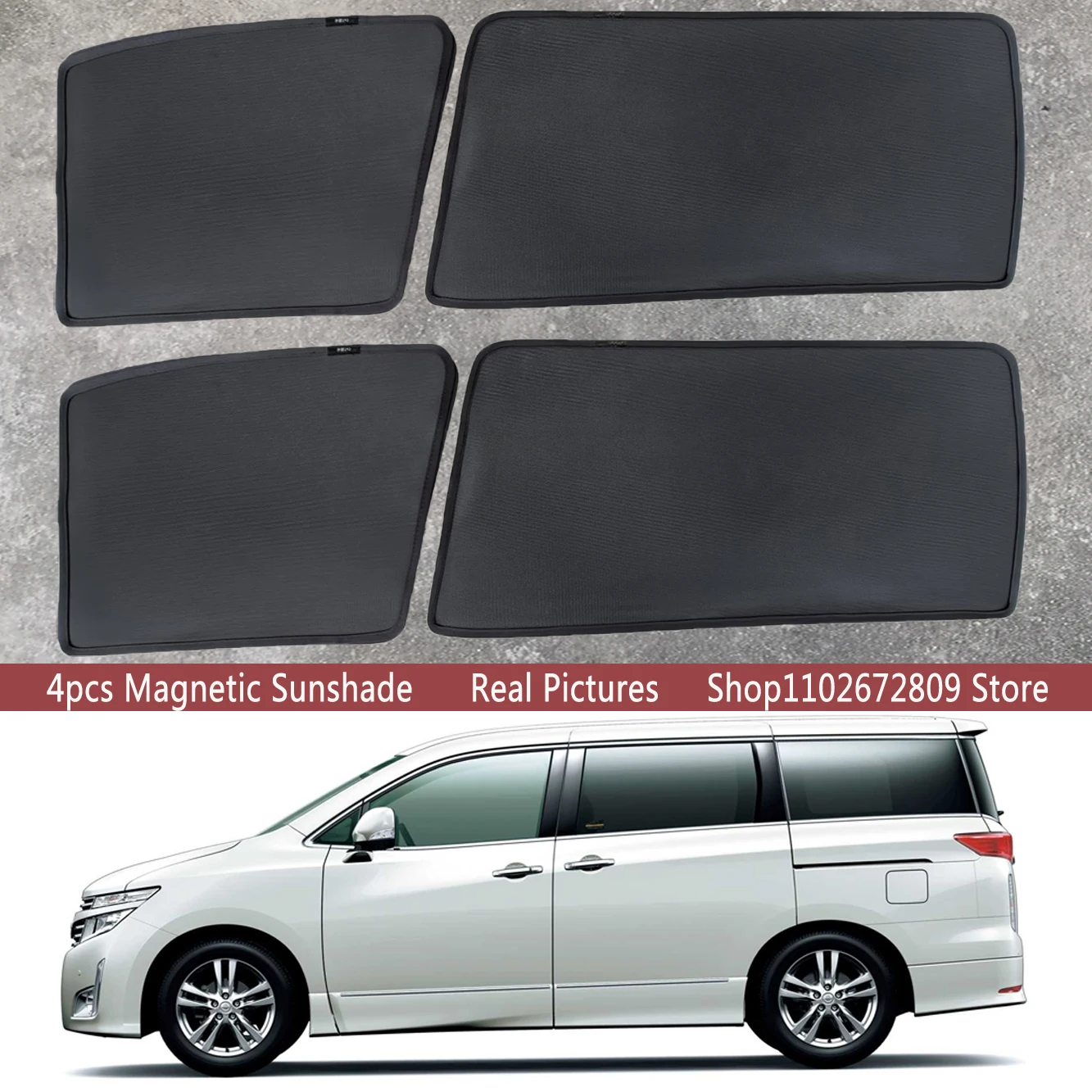 

Magnetic Car Sunshade Shield Front Windshield Frame Curtain Sun Shades For Nissan Quest RE52 Elgrand E52 2012 - 2022 Accessories