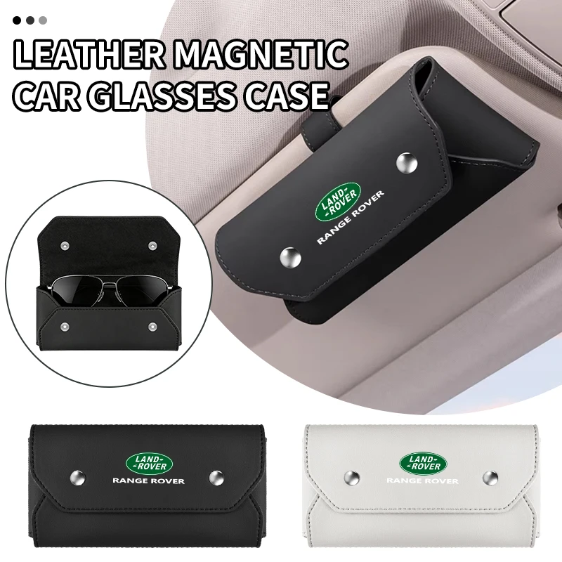 

Car Sun Visor Glasses Case Leather Sunglasses Box Eyeglasses Holder For Land Rover Range Rover Evoque Velar Defender Discovery