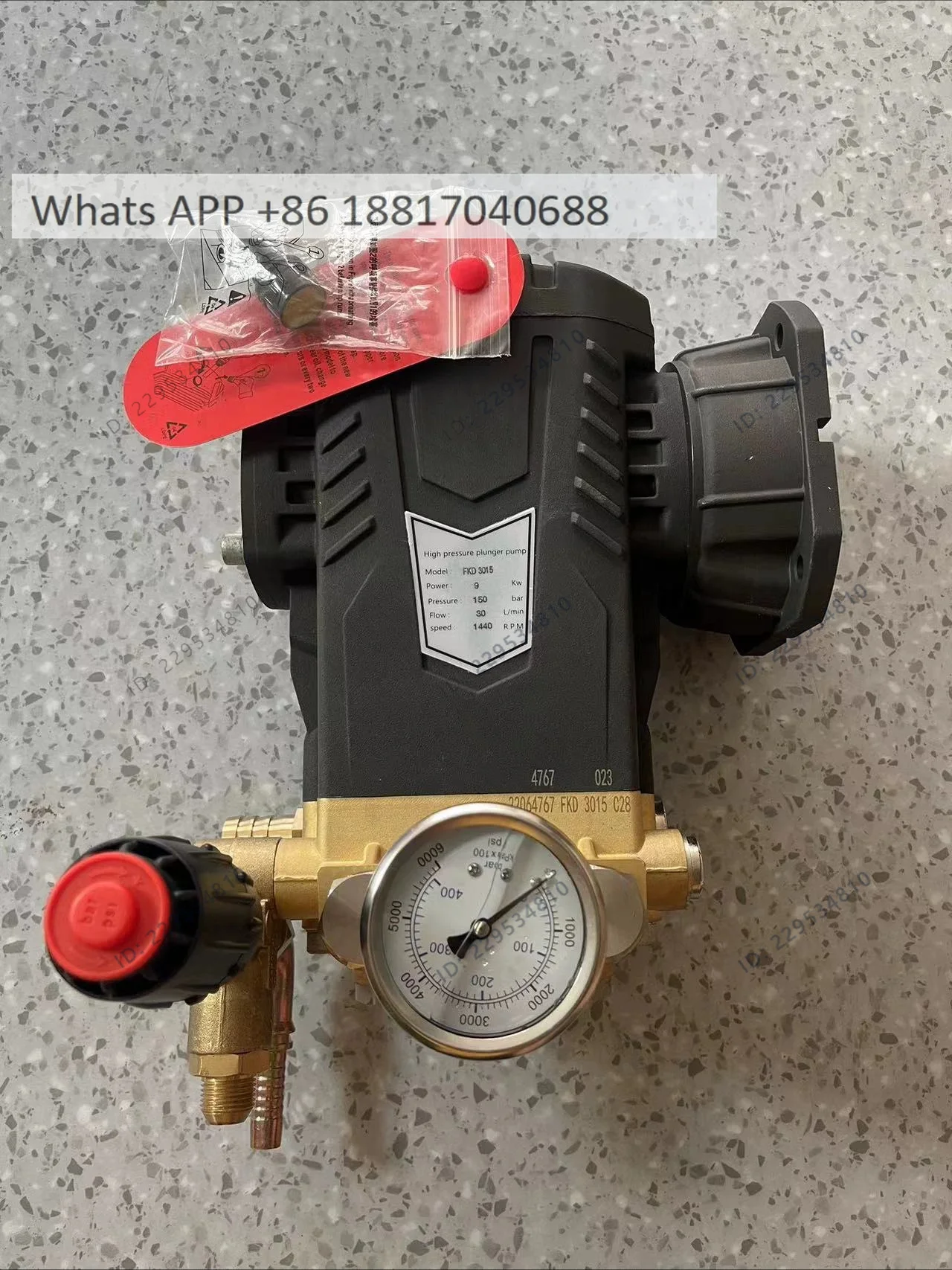 Large flow high pressure pump head 30 liters 40 liters 50 liters pipeline dredging landscape fog