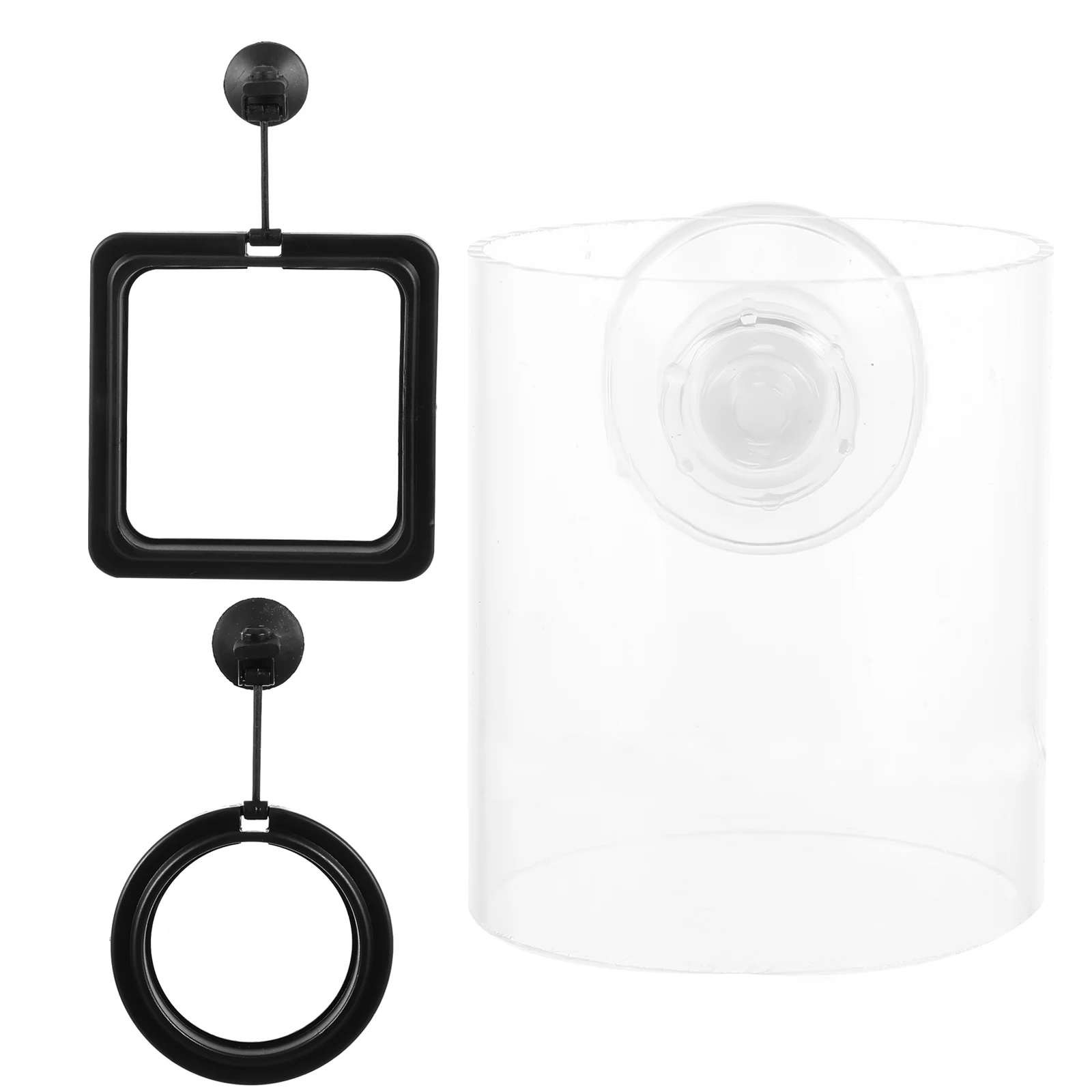 

3PCS FishFeedingRing AcrylicSuctionCup FloatingFeeder TropicalTankSupplies PracticalAccessories FeederCircle PetFish