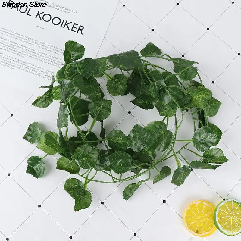 1x 2.4M Artficial Vine Silk Ivy Green Plants Fake Leaf Plants Hanging Decoration Rattan Liana Wall Leaves