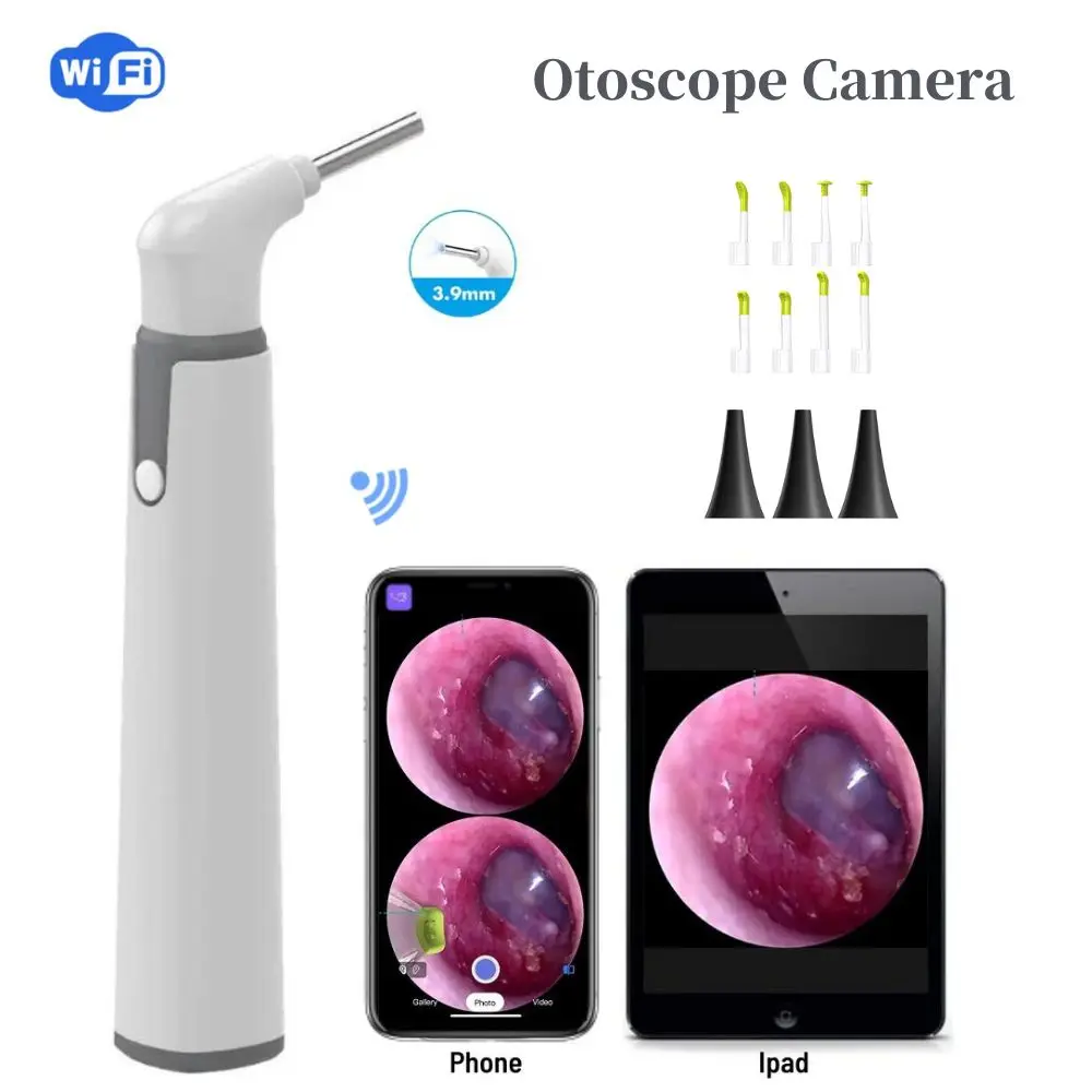 

3.9mm HD WIFI Visual Digital Otoscope Ear Endoscope Camera Medical Ear Wax Cleaner Camera for Ears Nose Support IOS Android