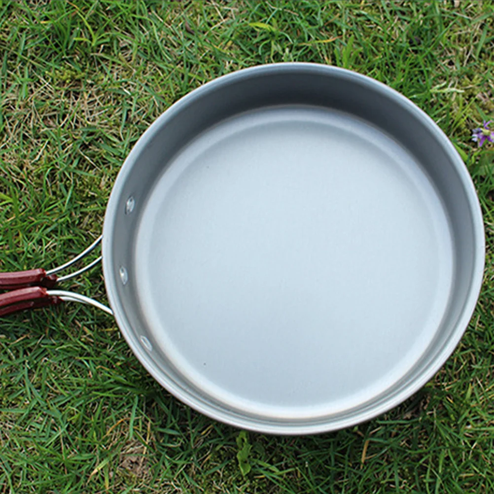 

Outdoor Pan Wear-Resistant Aluminum Alloy Frying Pan Large Professional Camping Skillet Multi-Function Non-Stick Cooking Tool