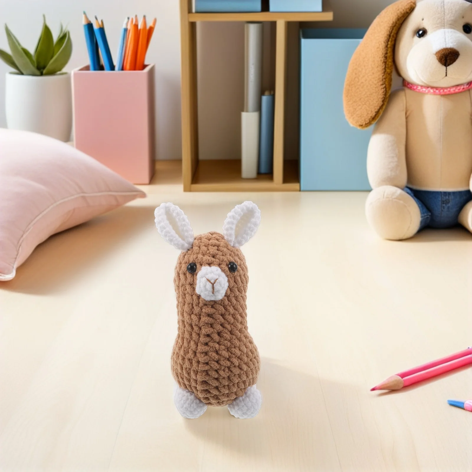 Leuke gehaakte alpaca hanger - handgemaakt gebreid dier - stijlvol hangend ornament voor sleutelhanger rugzak decoratief thuiskantoor