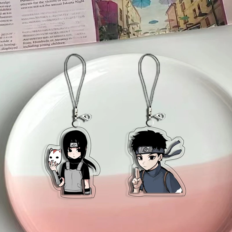 Naruto Schlüsselanhänger Uchiha Sasuke und Uchiha Itachi Niedlicher Cartoon Tragbar Einfach Paar- und Schülerrucksack-Dekoration Anhänger Geschenk – Detail 3