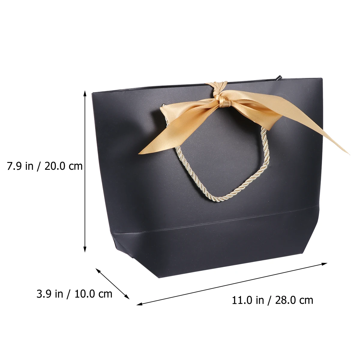 

12pcs Tote Paper Bags for Business Chic Gift Shopping Handbag Treat Bag Souvenir Presents Pouch Packaging Cafe Bakery