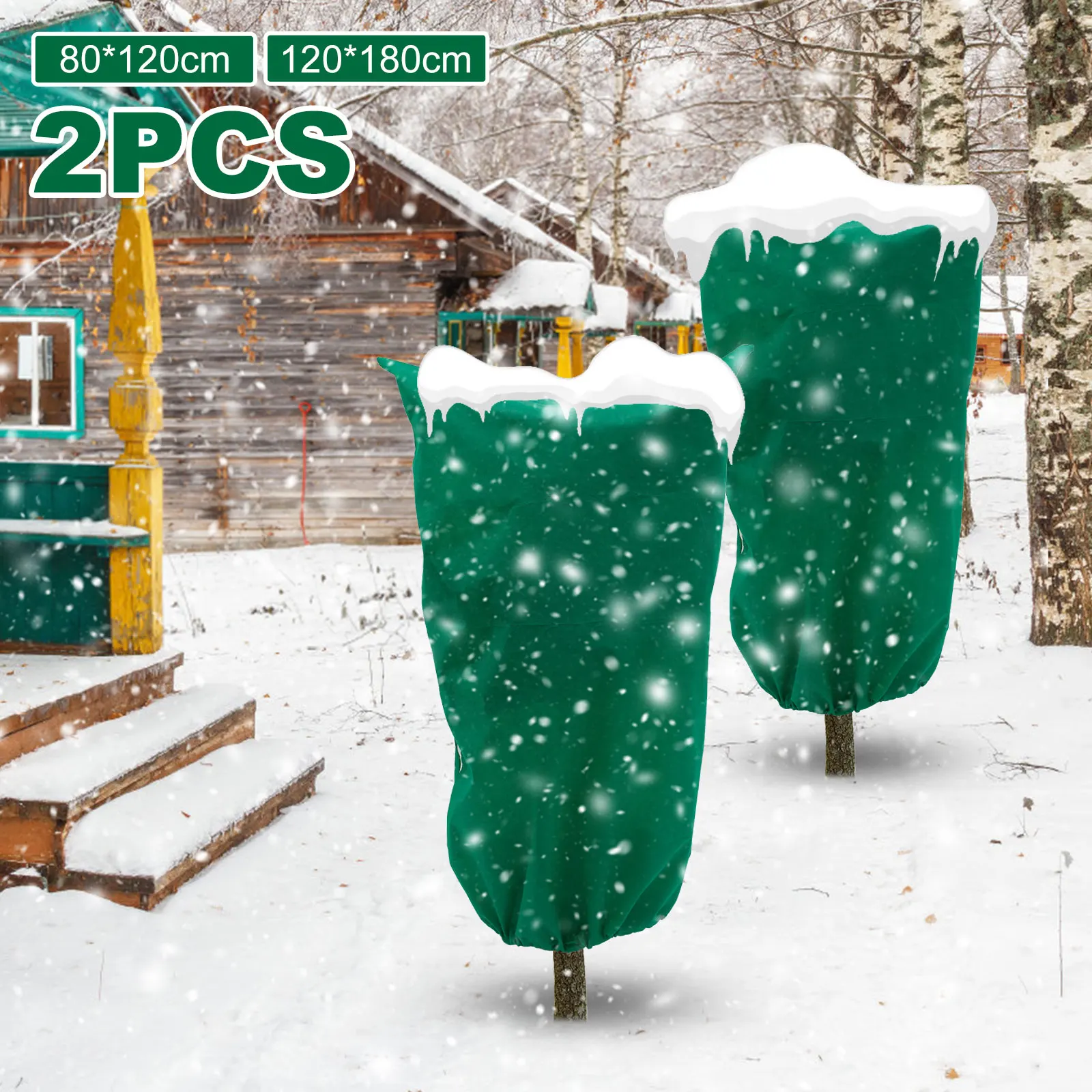 

New 2Pcs Plant Covers Freeze Protection 47×70.9 Inch / 31.4 x 47.2 Inch Large Frost Blankets for Plants Non Woven Plant Frost