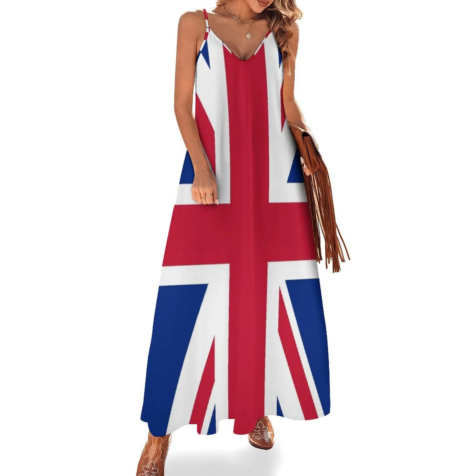 

Union Jack Flag of the United Kingdom Sleeveless Dress birthday dress Clothing female