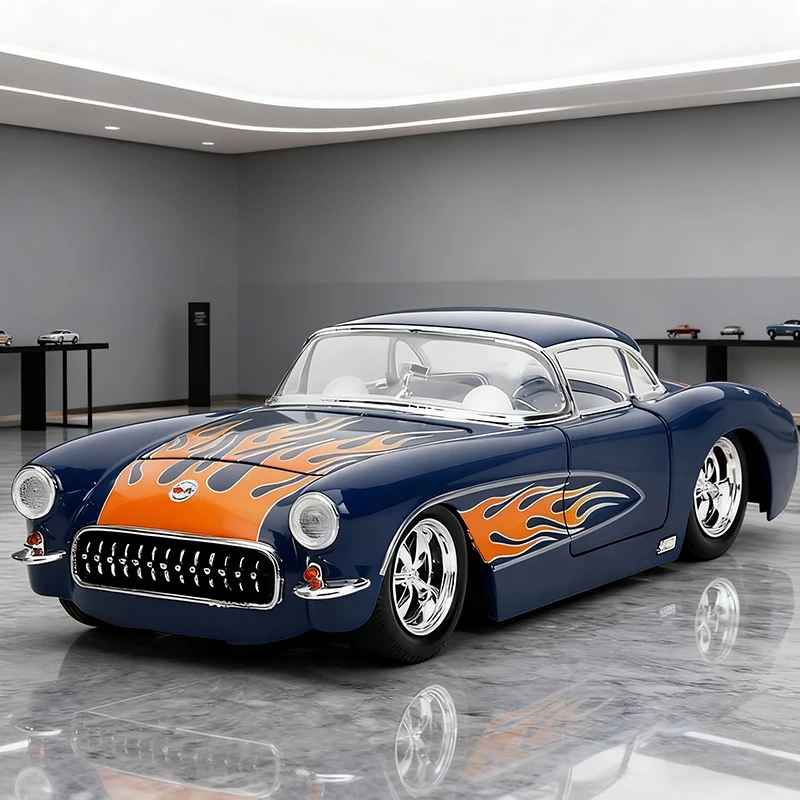 

JADA 1:24 Corvette 1957 Alloy Car Diecasts & Toy Vehicles Car Model Miniature Scale Model Car For Children