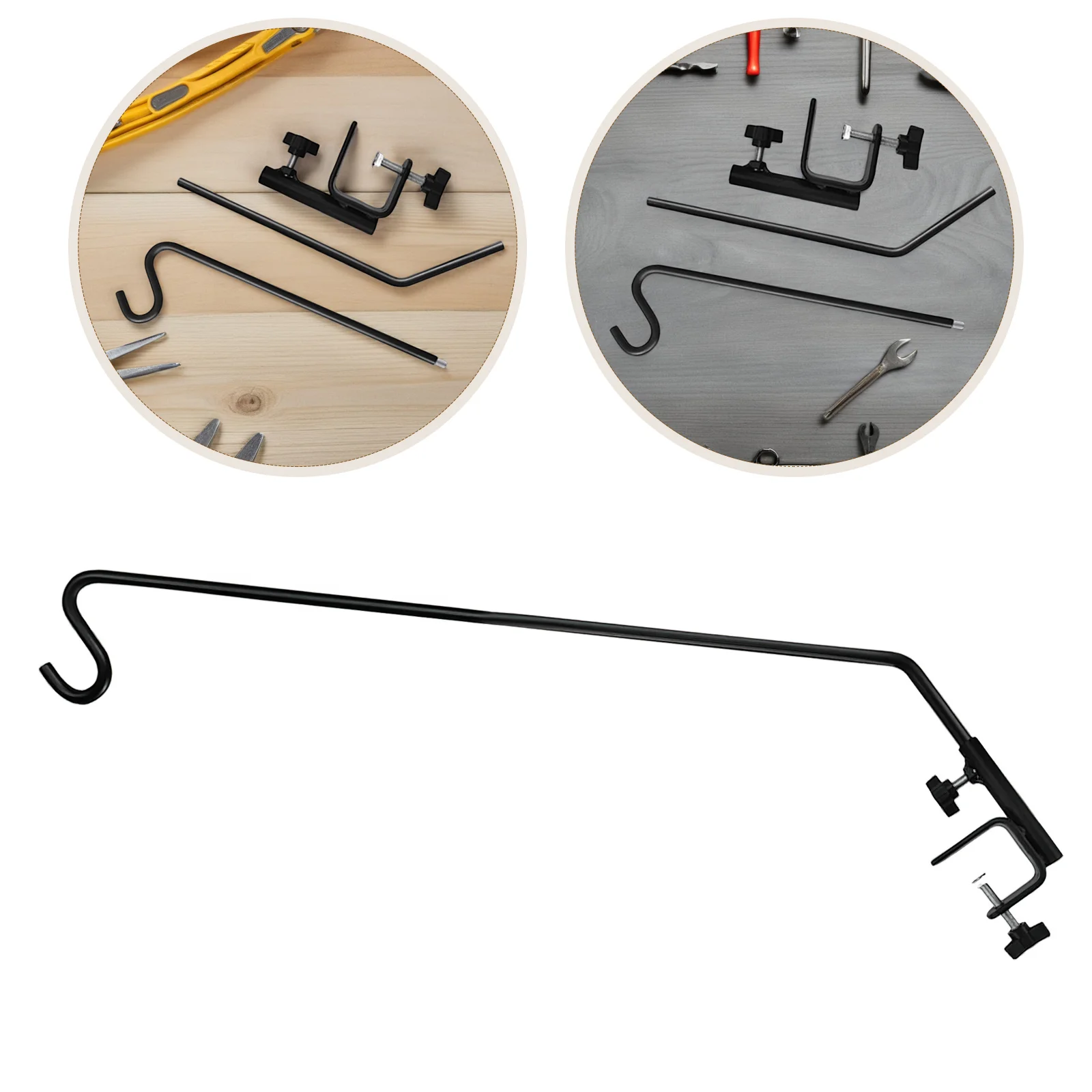 

Heavy Duty Adjustable Rail Pole for Bird Feeders Outdoor Plant Hanger Shepherd Hook Deck Bird Feeder Pole