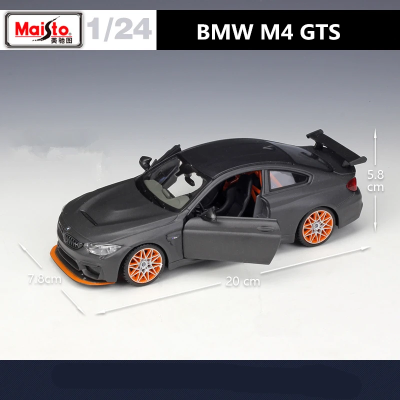 Maisto 1:24 BMW M4 GTS Alloy Sports Car Model Diecasts Metal Racing Vehicles Car Model Simulation Collection Childrens Toys Gift