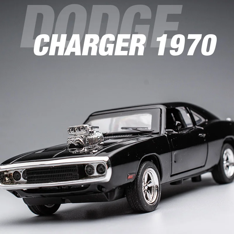 

Boxed Jianyuan Fast and Furious Dodge Challenger Simulation 1:32 Alloy Car Model Children's Sports Car Model