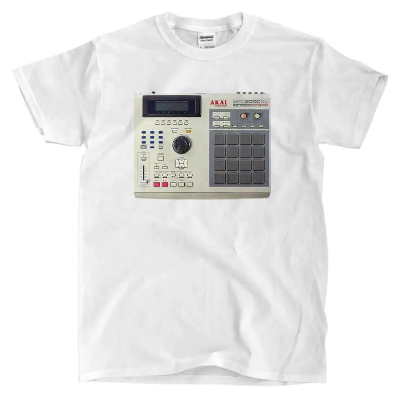 Белая футболка Akai Mpc2000Xl Mpc, быстрая, высокое качество Белая футболка Akai Mpc2000Xl Mpc, быстрая, высокое качество