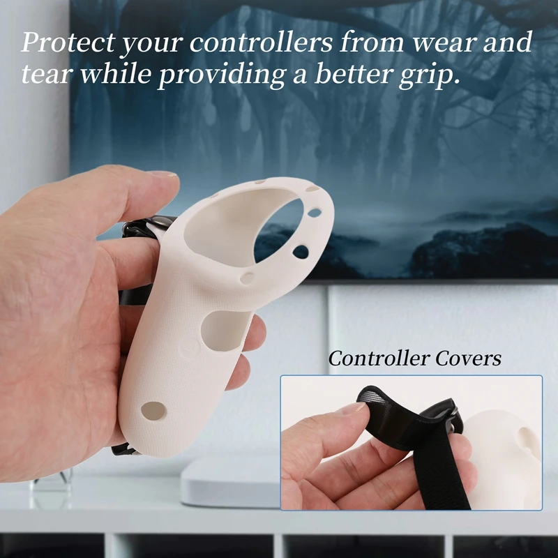 For Meta Quest 3 Controller Covers Lens Cap Light-Blocking，Nose Pad And Face Cover For Quest 3 Accessories B