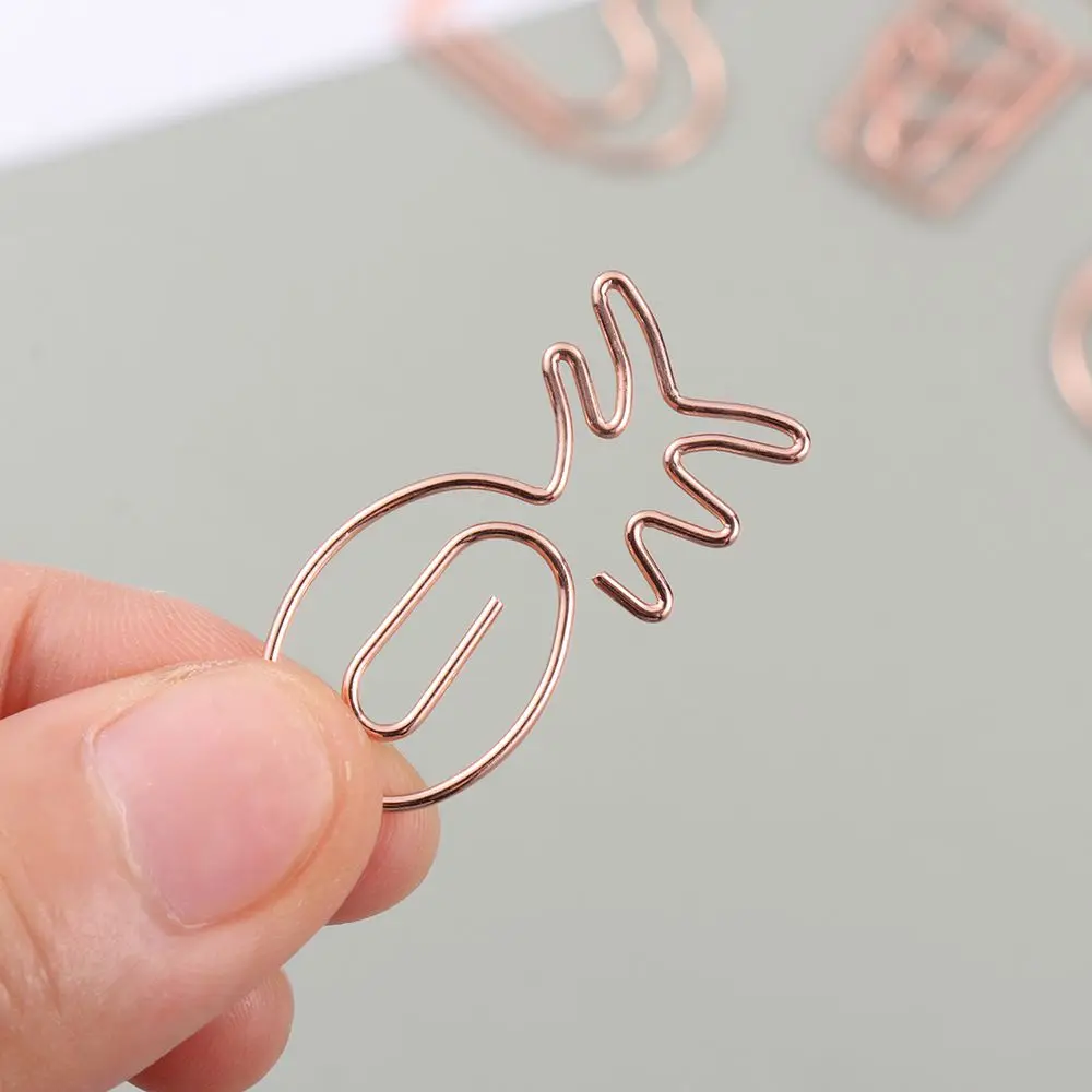 10Pcs New Diamond Crown Envelope Stationery Photo Tickets Office Supplies Metal Paper Clip Mini Binder Clips