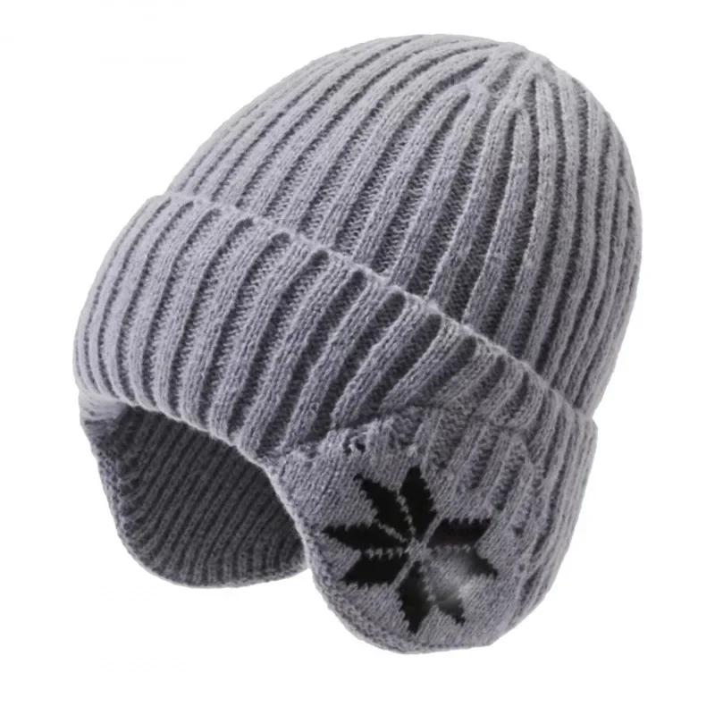 

Men's Winter Cycling Earflap Beanie - Thermal Fleece Lined Knit Hat, Windproof Warm Cap for Big Head Fashion