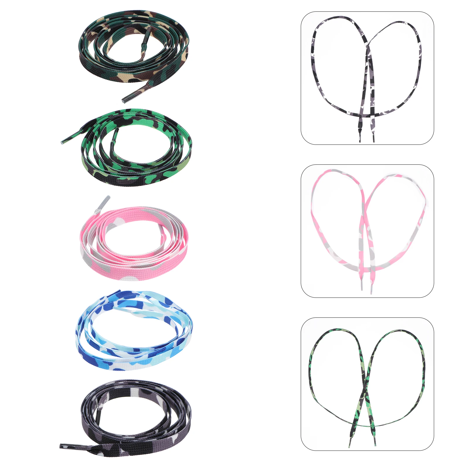 

Rainbow Gradient Shoelaces Elastic Polyester Bright Colors Durable Sneakers Roller Skate Shoe Ties Footwear Accessories Sport