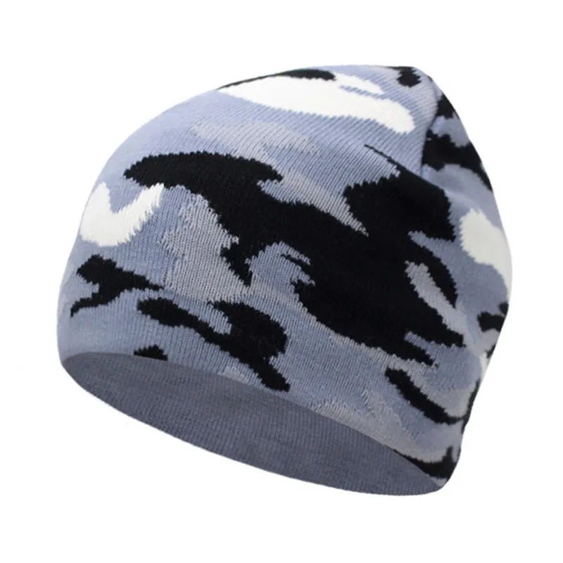 Camouflage Knitting Beanie Hats Cotton Warm Skullies Beanies Caps for Man Women Autumn Winter Wool Caps Knitted Bonnet Hats