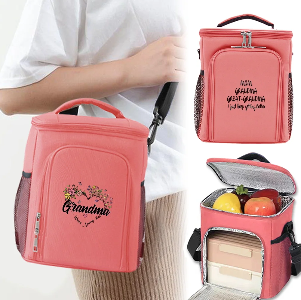 

Large-capacity Picnic Bag Family Outdoor Activities Grandma Printing Series Storage Food Refrigerated Bag