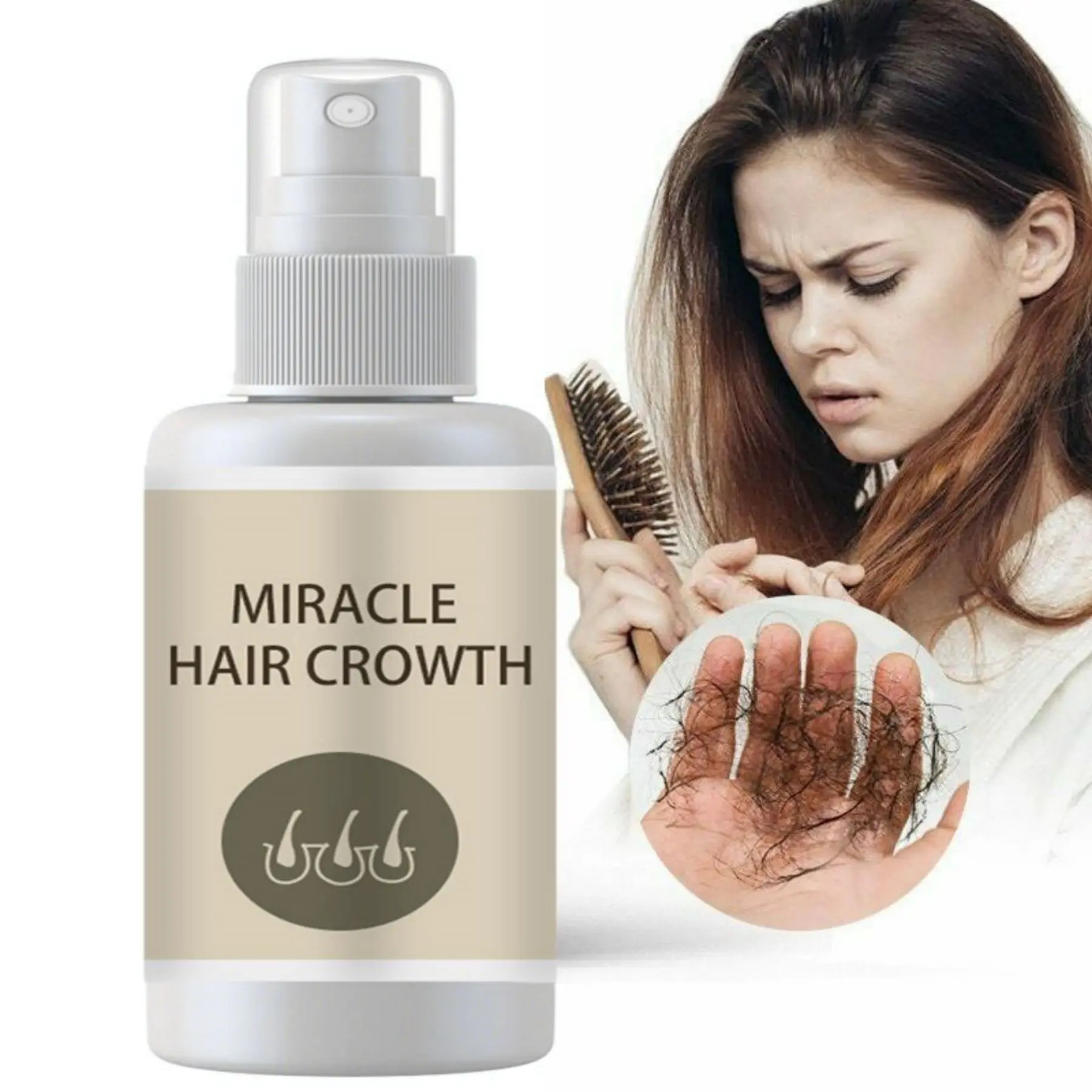 Hair Growth Spray Extract Prevent Hair Loss Growing Hair for Men Professional Brazilian Keratin Spray Growth for Men