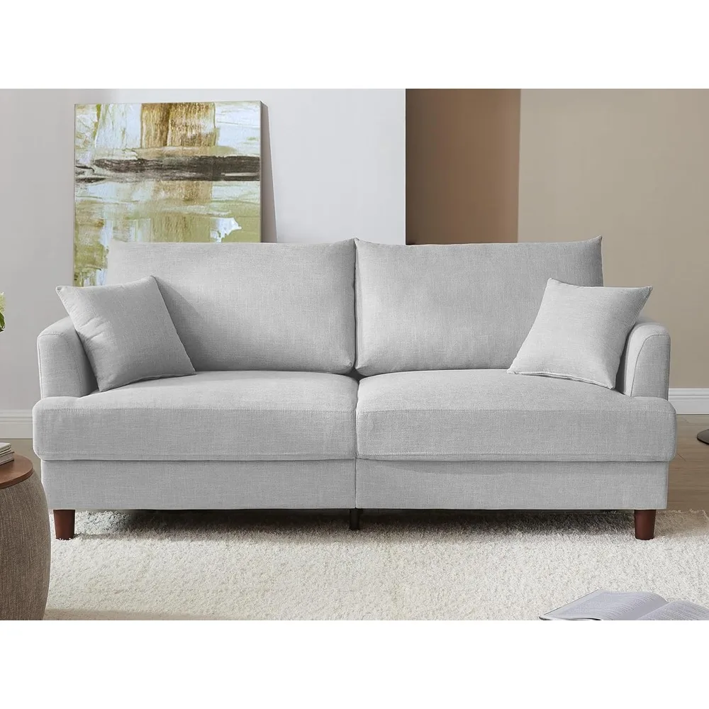 

Cloud Comfort Couch — 3-местный диван диаметром 81 дюйм, включает 2 подходящие подушки, диван со съемными чехлами, которые можно стирать в машине, Spring-Loa